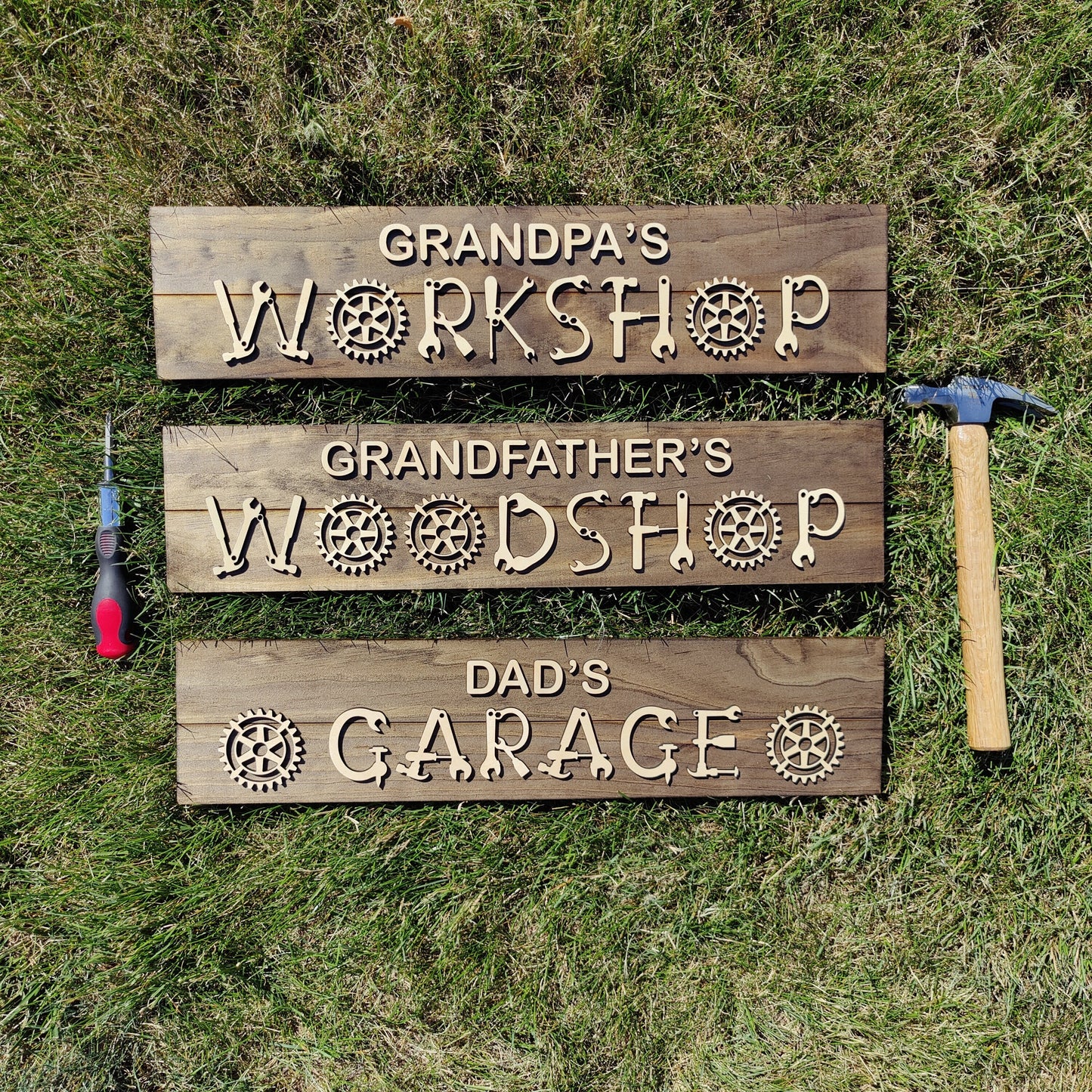 Dad's Workshop Wood Sign