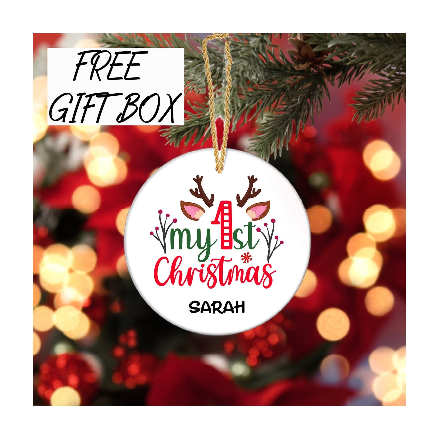 Personalized My First Christmas Ornament 2022