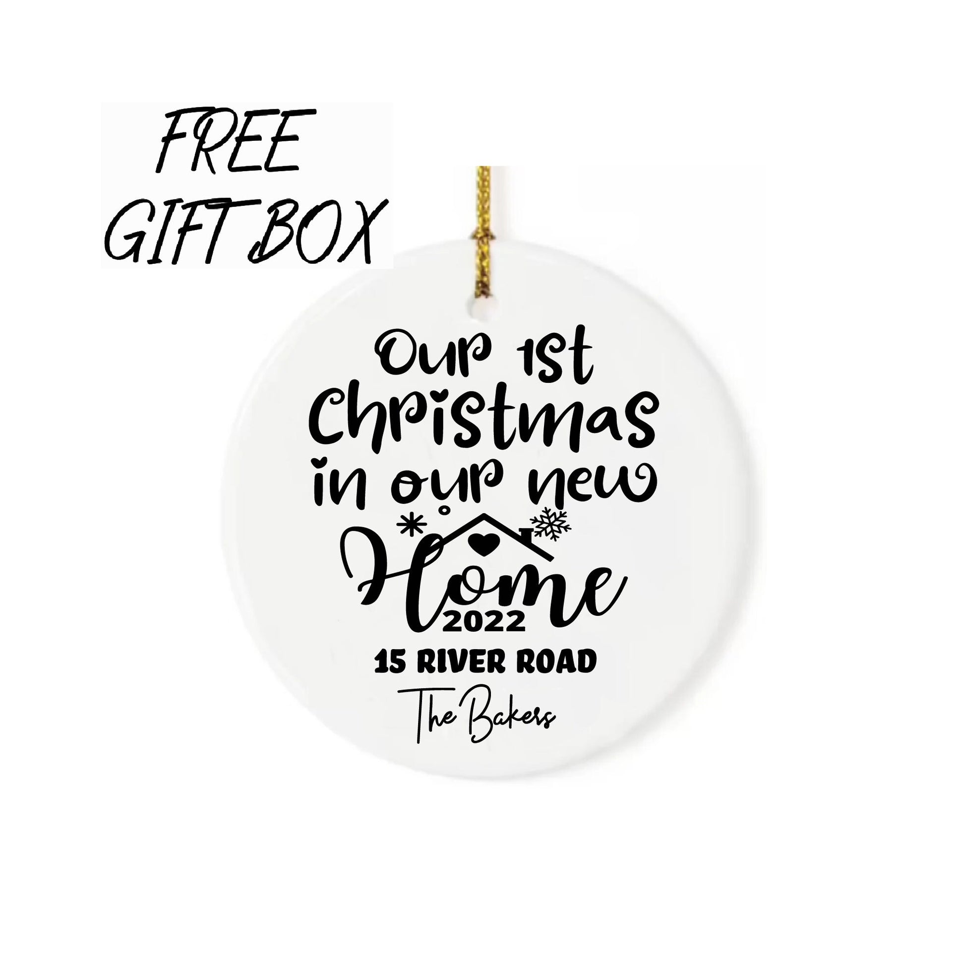 Custom Our First Christmas in Our New Home Ornament 2022