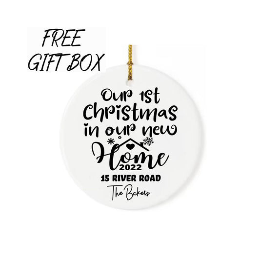 Custom Our First Christmas in Our New Home Ornament 2022
