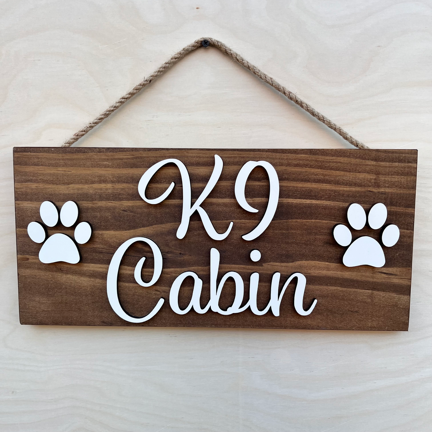Pet Name Sign with 3D Lettering
