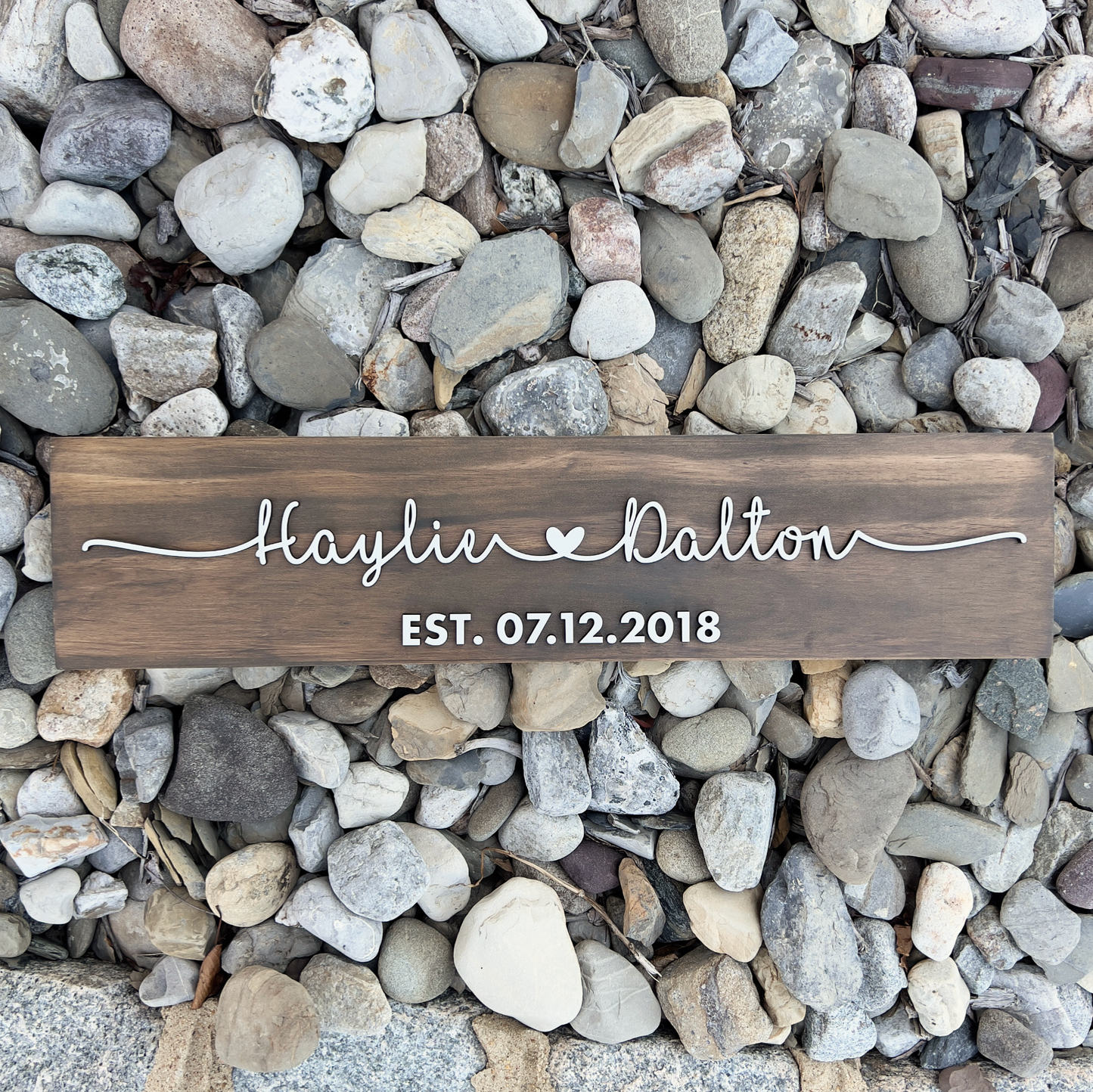 Personalized Couple Name Sign with Established Date