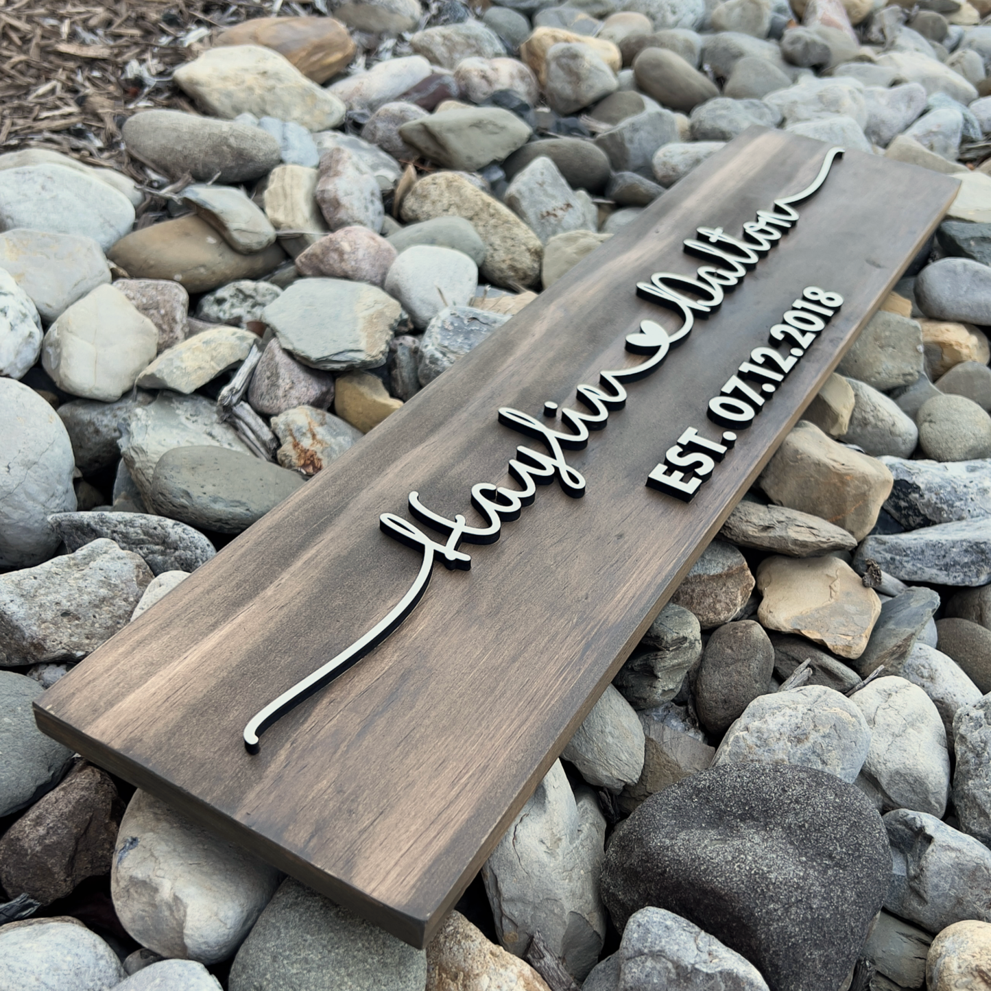 Personalized Couple Name Sign with Established Date
