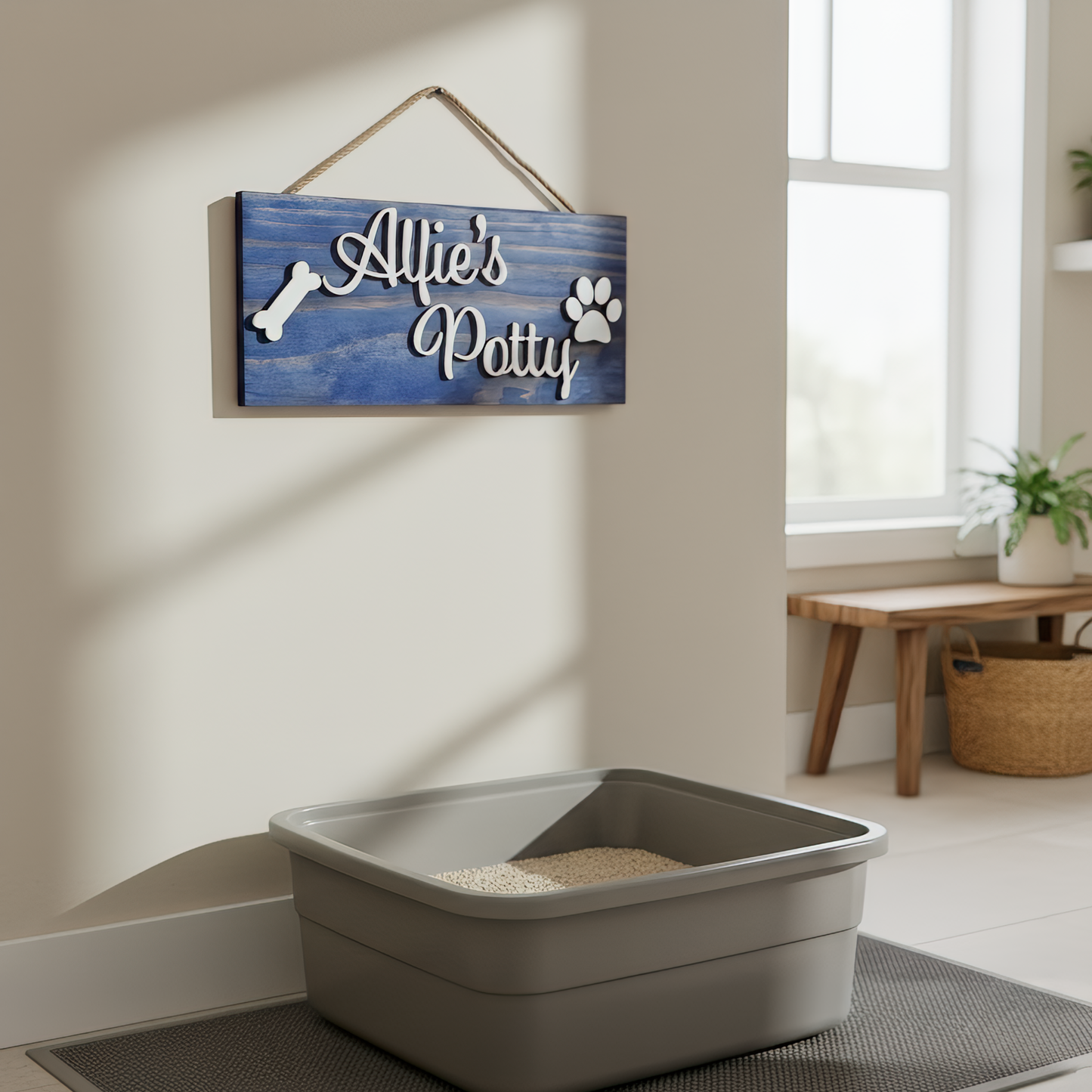 Pet Name Sign with 3D Lettering