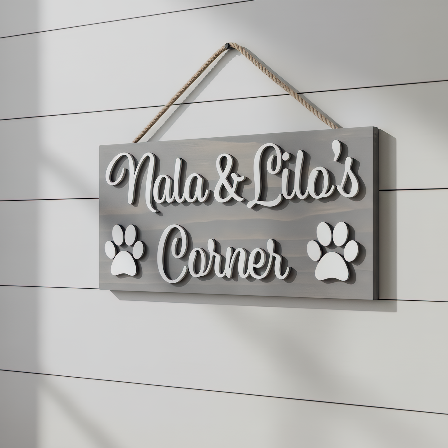 Pet Name Sign with 3D Lettering