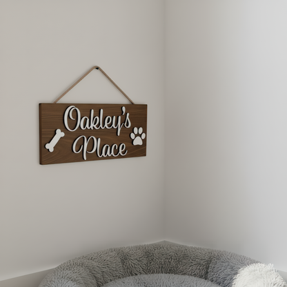 Pet Name Sign with 3D Lettering