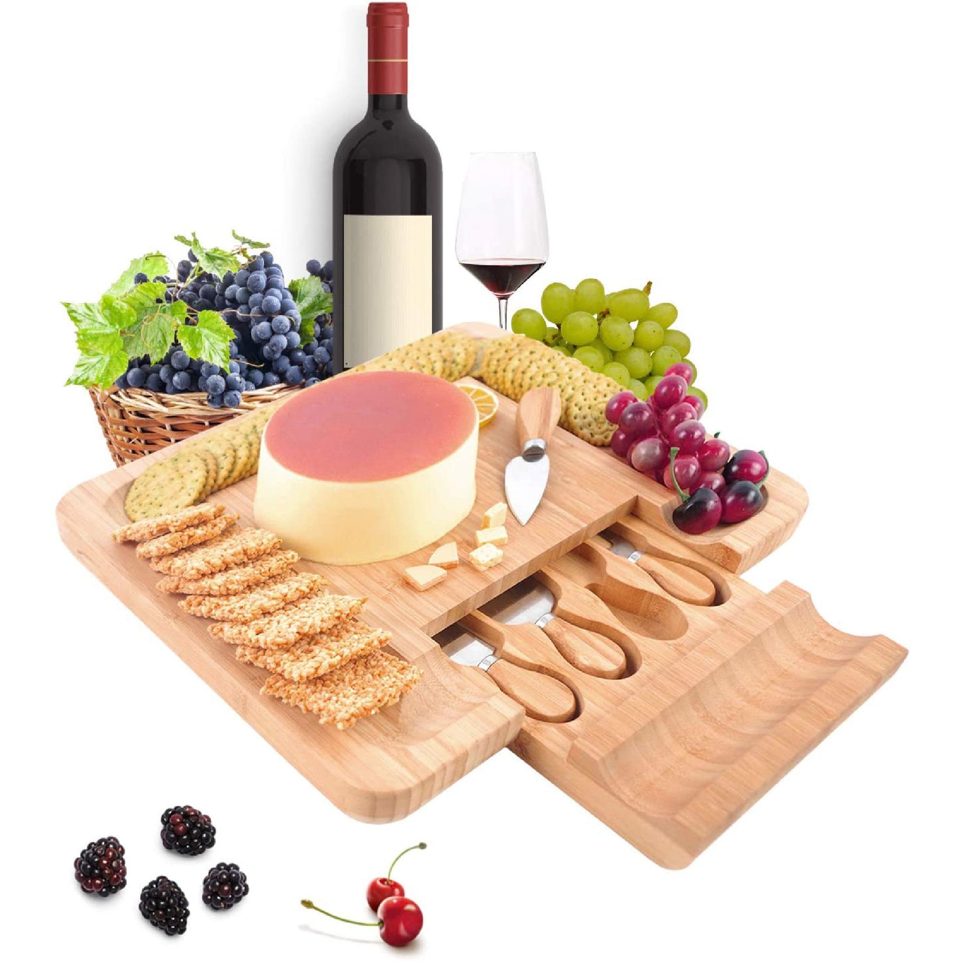 Engraved Charcuterie Board Set with Utensils