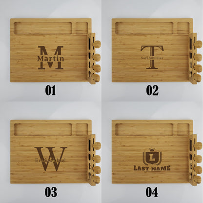 Personalized Charcuterie Board and Utensil Set
