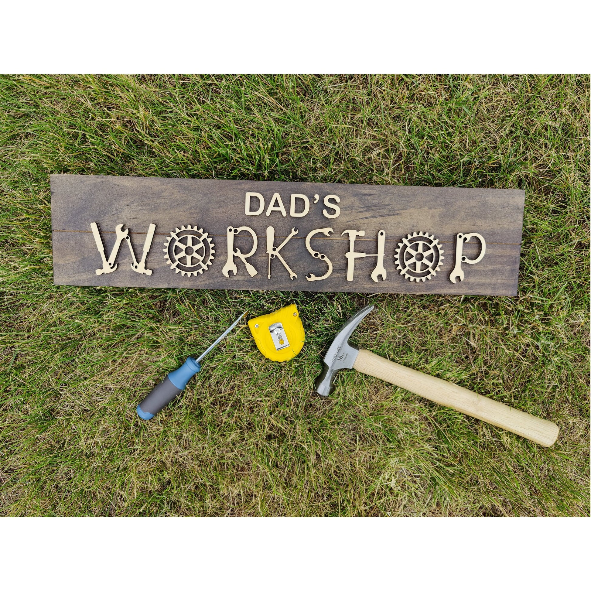 Dad's Workshop Wood Sign