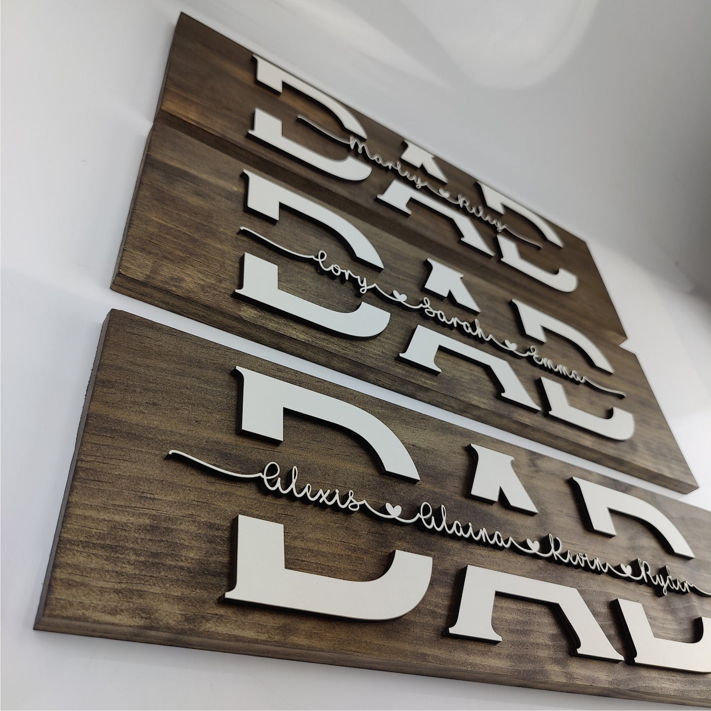 Dad Wood Sign with Kids' Names