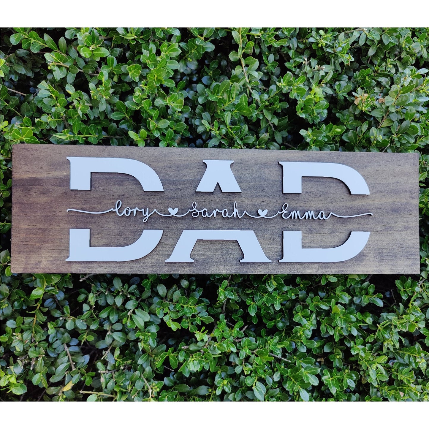 Dad Wood Sign with Kids' Names