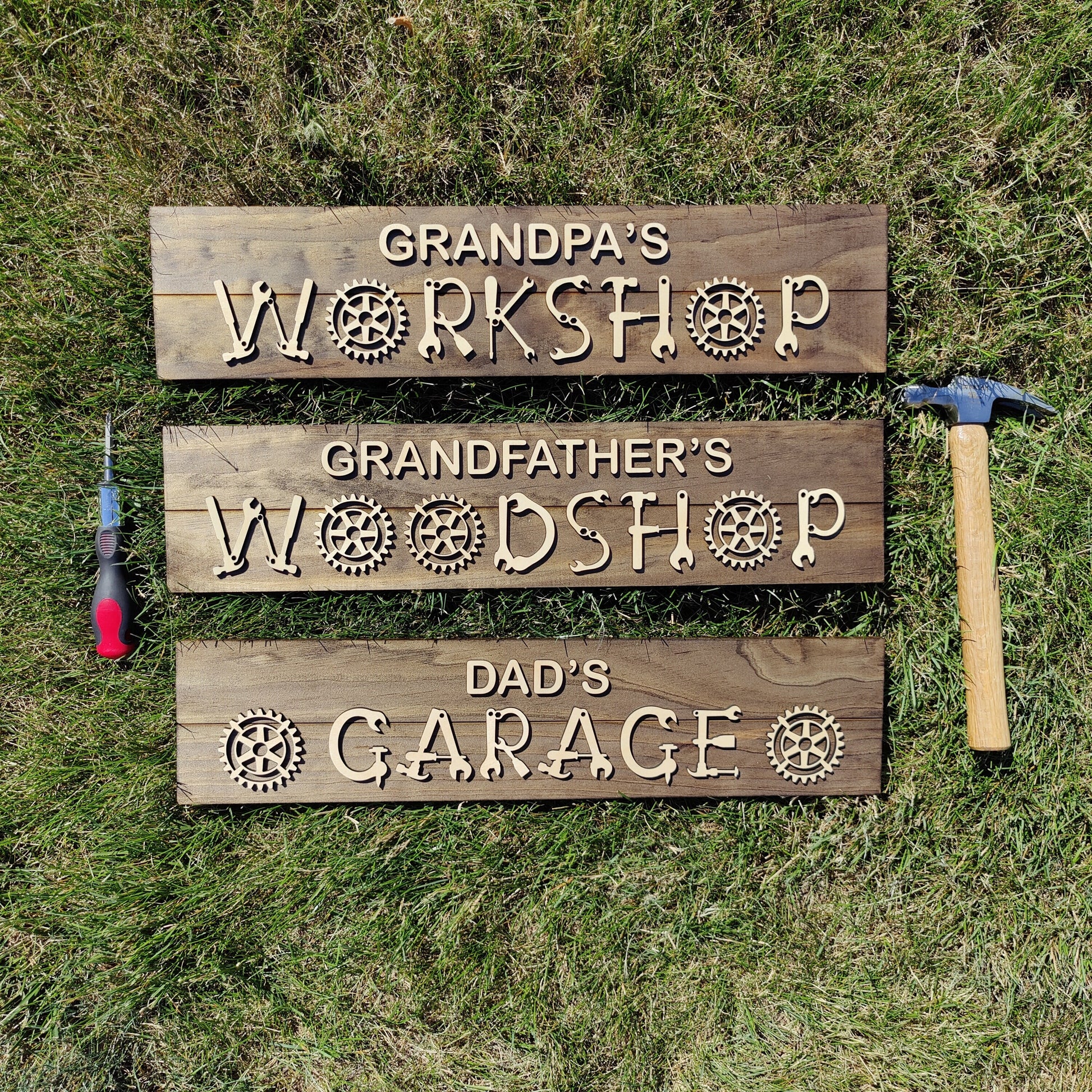 Dad's Workshop Wood Sign