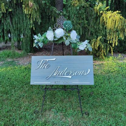 Personalized Wood Last Name Sign