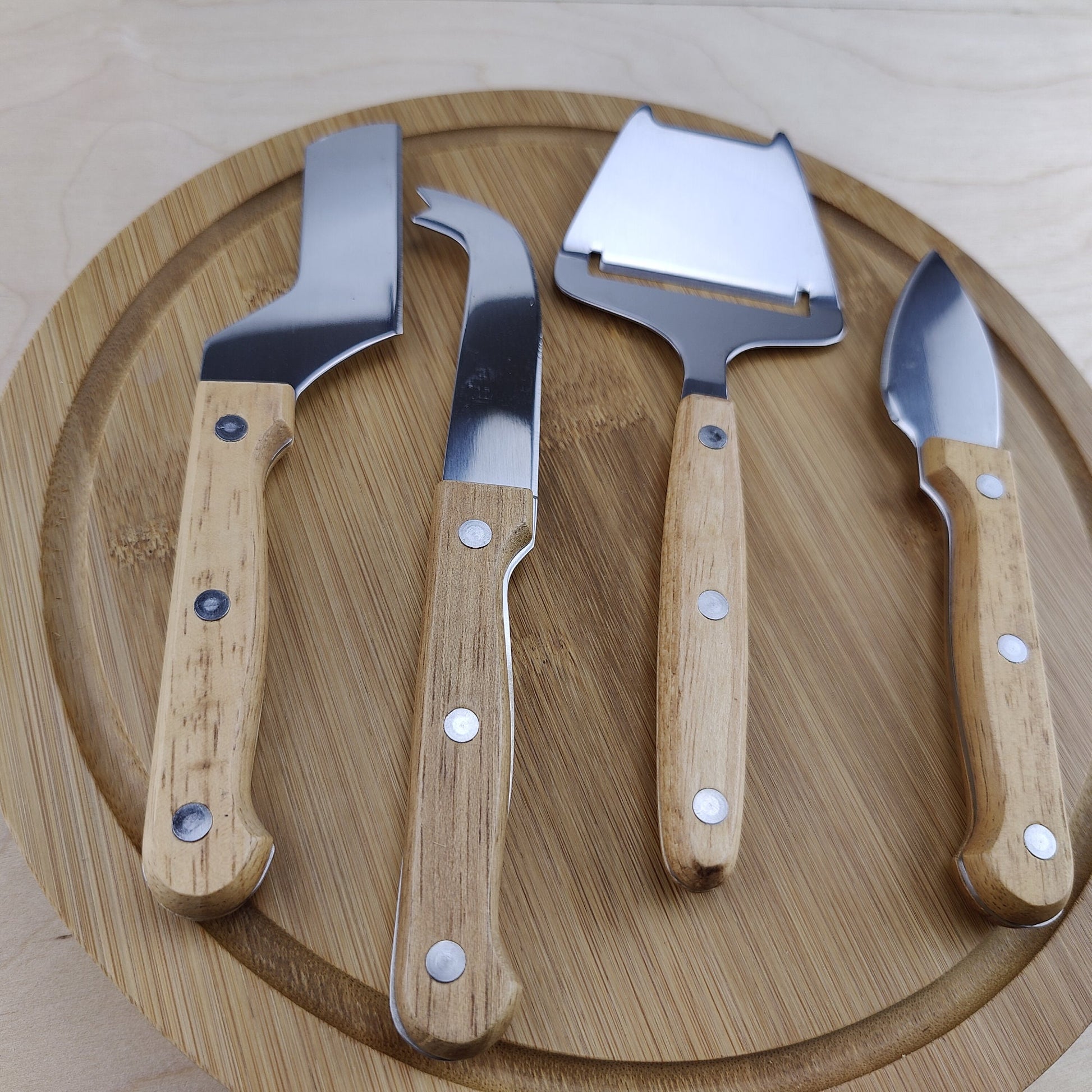 Engraved Charcuterie Board Serving Tray and Knife Set