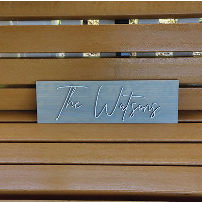 Personalized Wood Last Name Sign