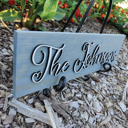 Personalized Wood Last Name Sign