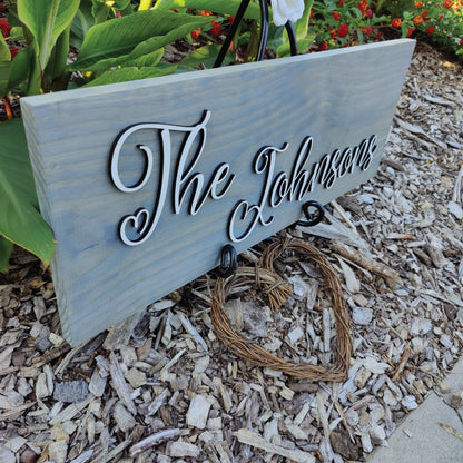 Personalized Wood Last Name Sign