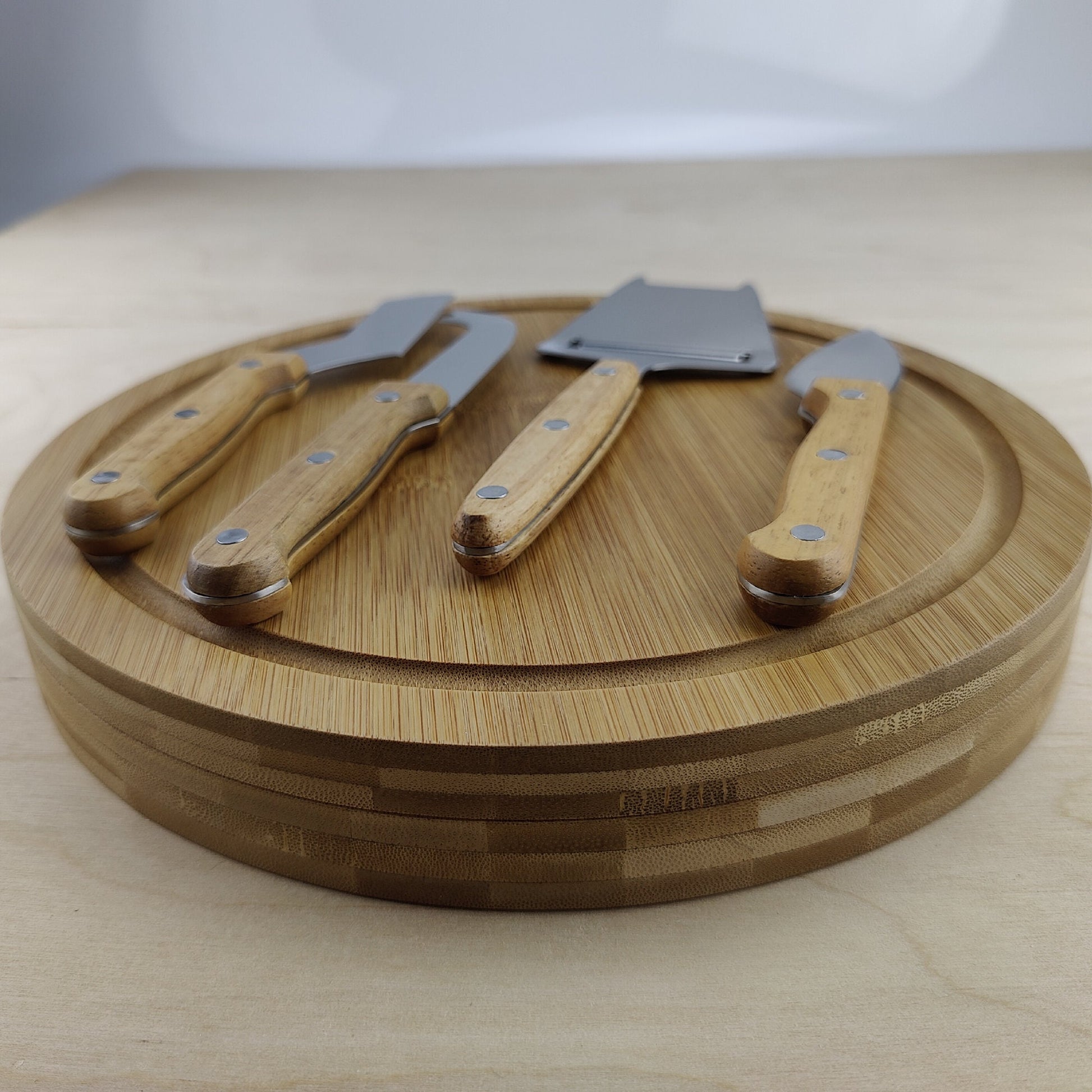 Engraved Charcuterie Board Serving Tray and Knife Set