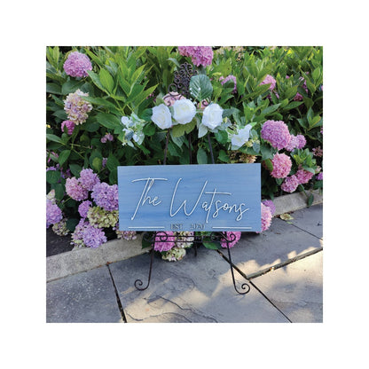 Personalized Wood Last Name Sign