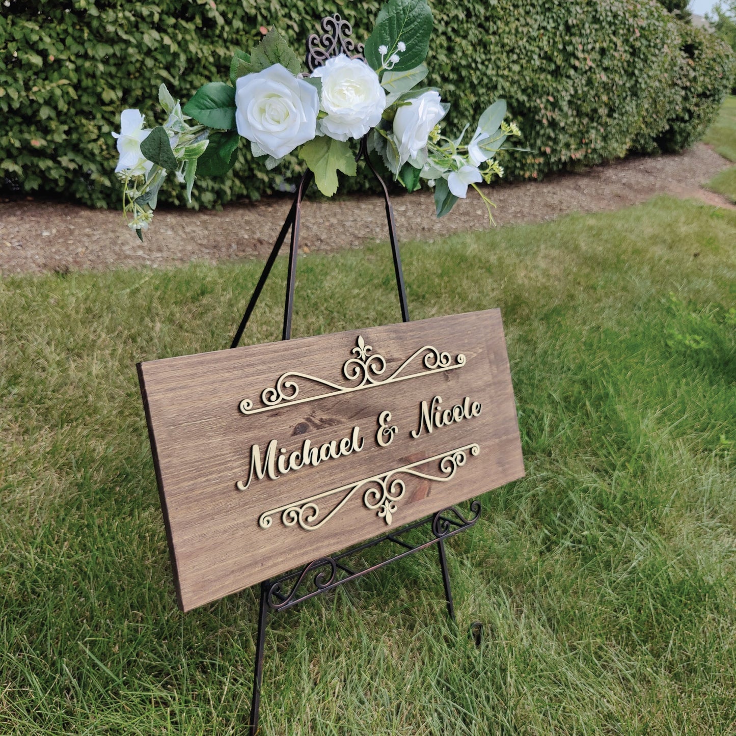 Custom Couple Name Sign, Wooden