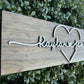 Personalized Couple Name Sign with Heart