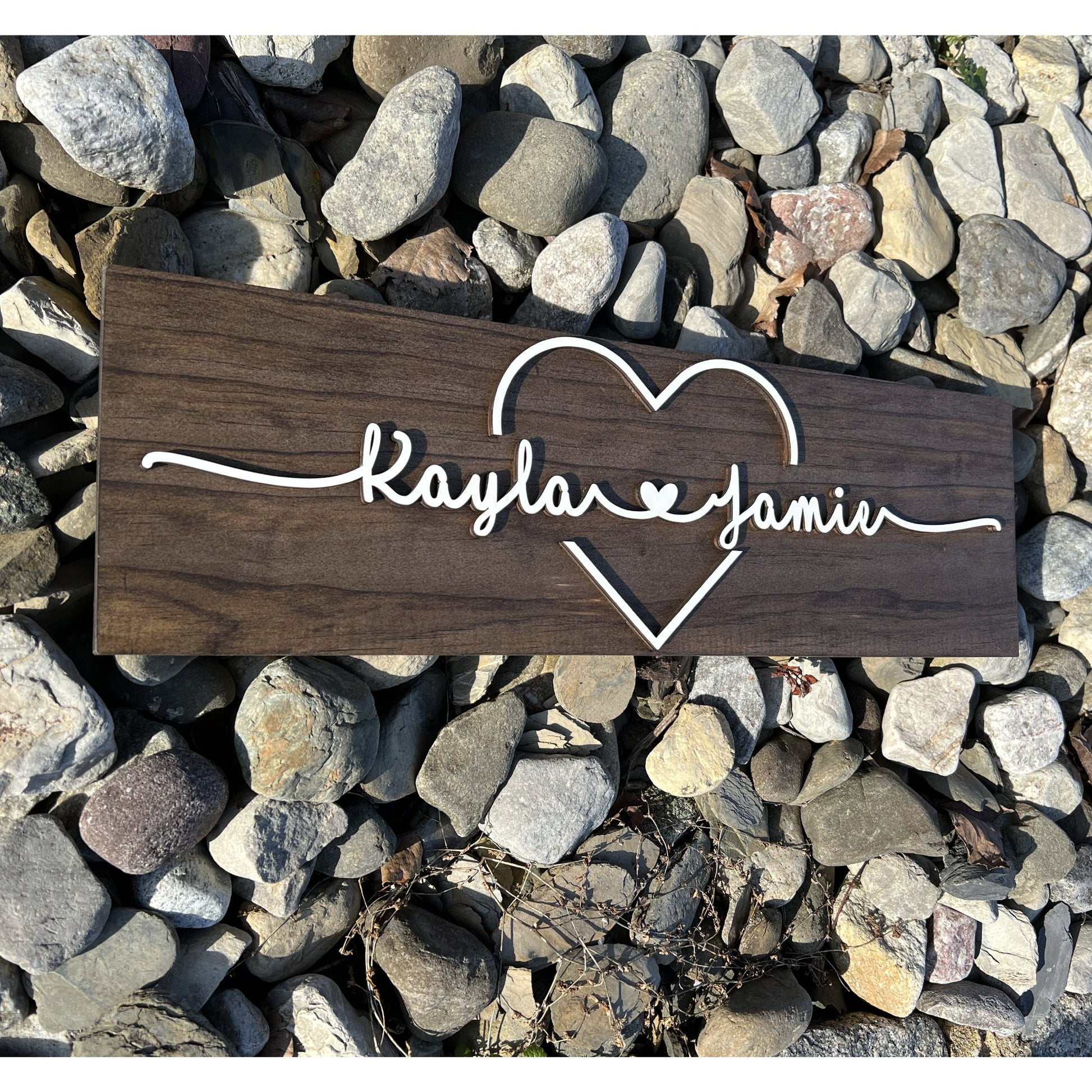 Personalized Couple Name Sign with Heart