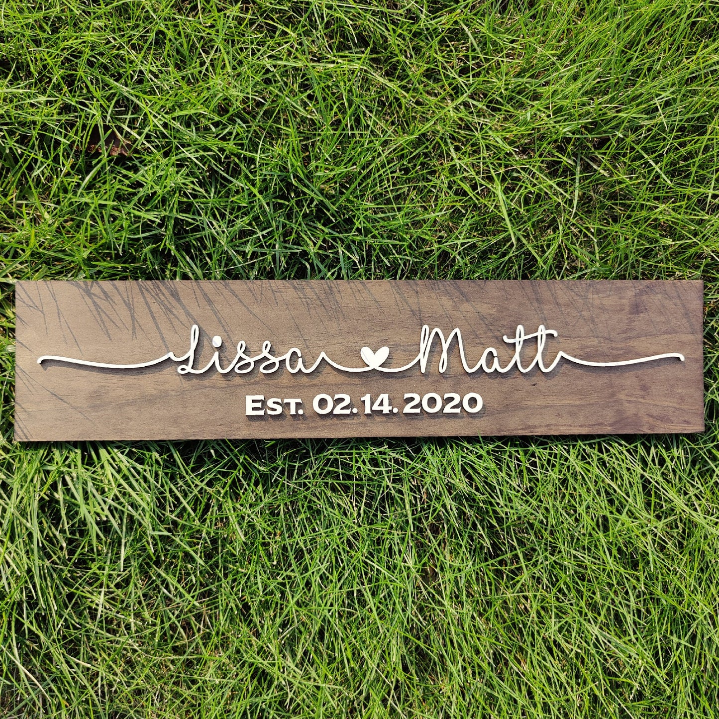 Personalized Couple Name Sign with Established Date