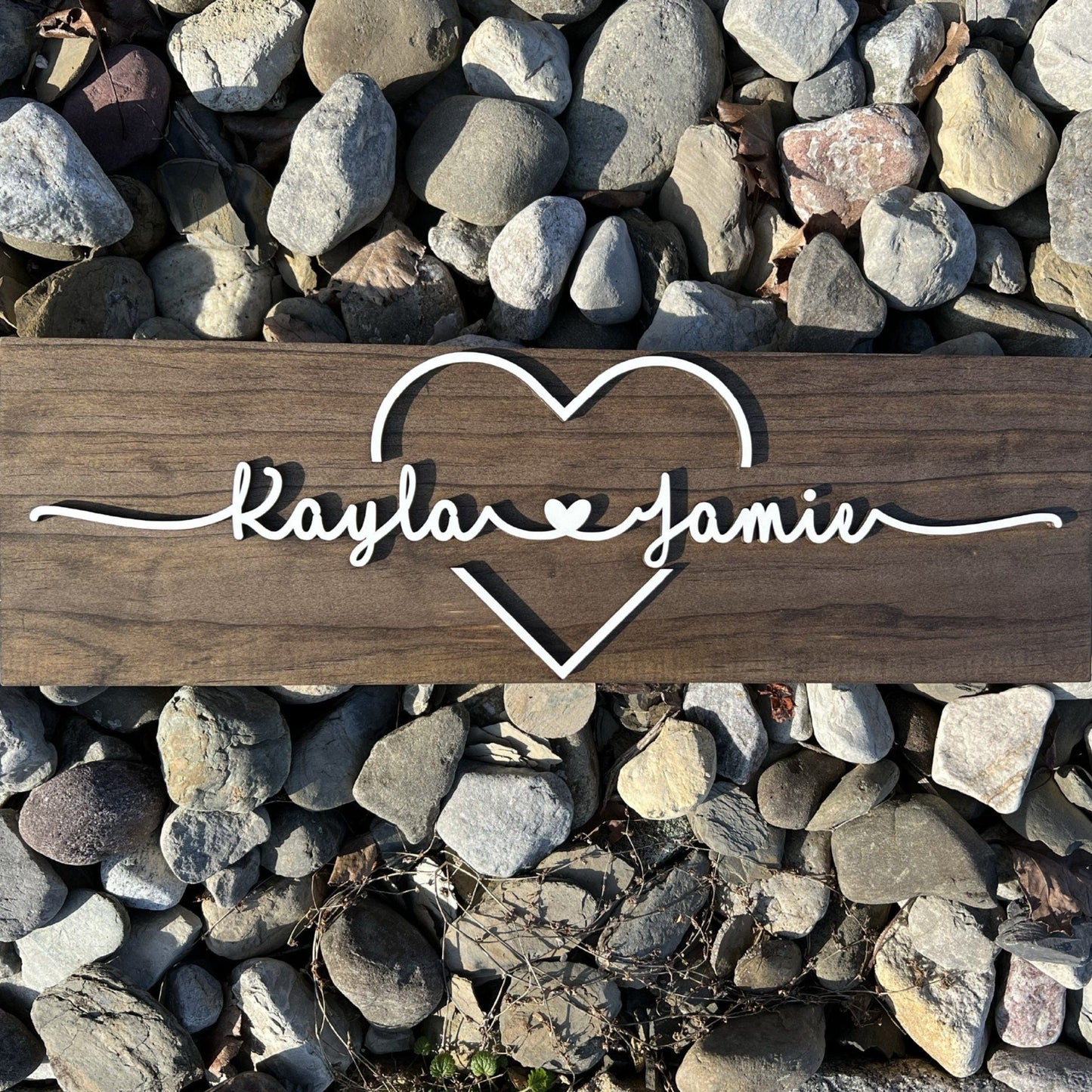 Personalized Couple Name Sign with Heart