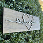 Personalized Couple Name Sign with Heart