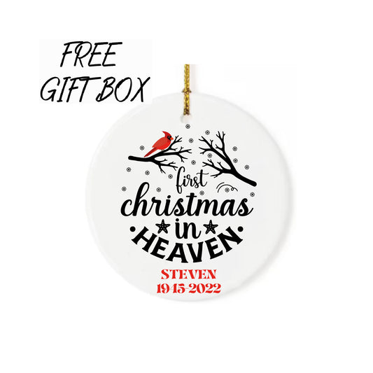 Custom First Christmas in Heaven Ornament 2022