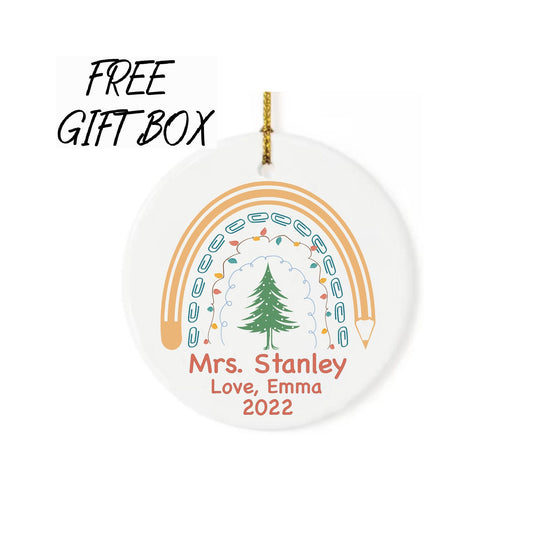 Personalized Teacher Ceramic Ornament